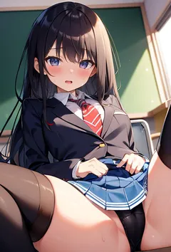 救命!上课时亲眼看到暗恋的前座女生在…